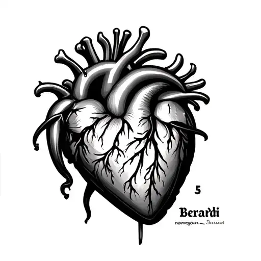 A Heart Outlined By The Words Berardi 5