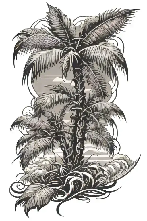 Palm Tree Intertwined