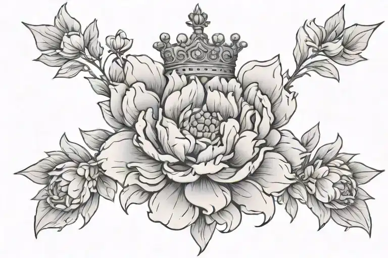 Disney Crown Peony Pink Dog Paw