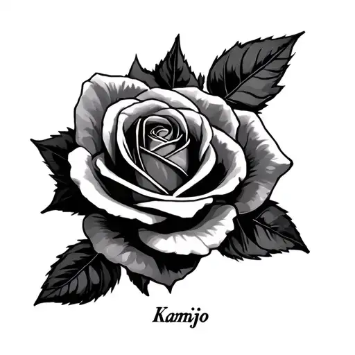 The Name Kamijo In A Rose