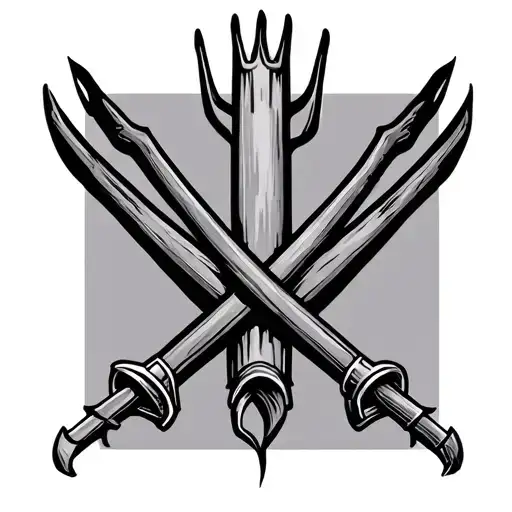 Arizona State University Pitchfork Tattoo Desgin For Men