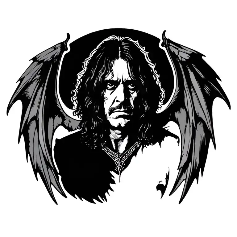 Ozzy Osbourne Bat Wings Small Tattoo Inspired
