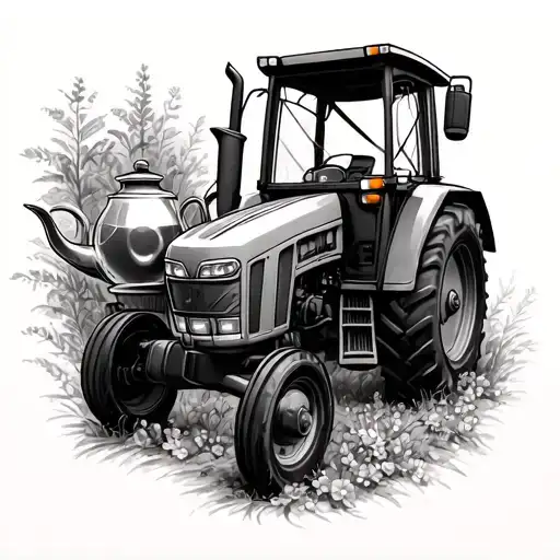 Tractor And Teapot