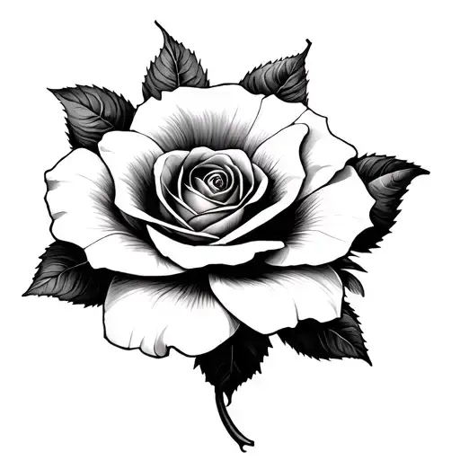 Rose And Morning Glory