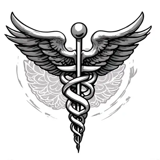 The Caduceus Staff For A Forearm