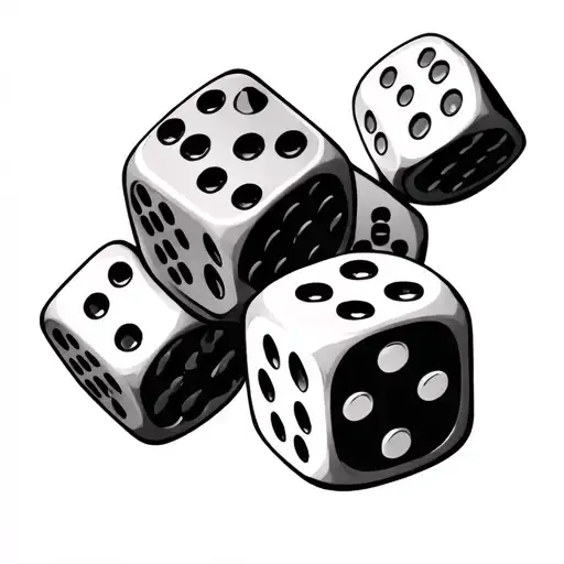 Skeleton Rolling Dice