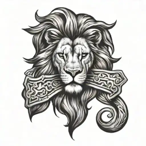 Lion And Cross