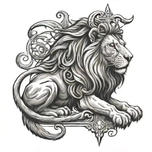 Lion And Cross