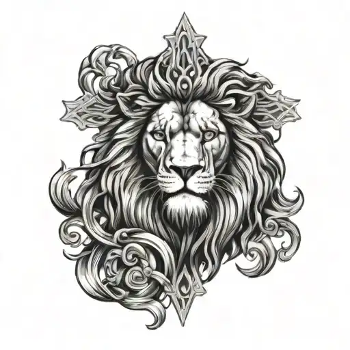 Lion And Cross