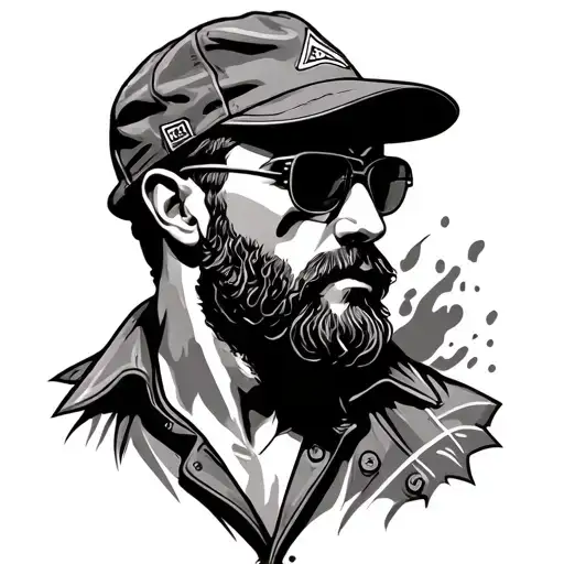 Self Made Man Tattoo Stencil