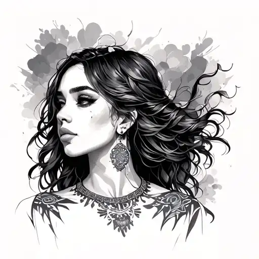 Aubrey Delangel With Cool Background