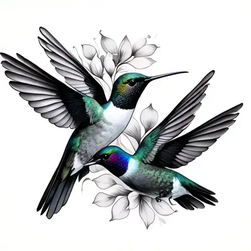 3 Hummingbirds On The Arm