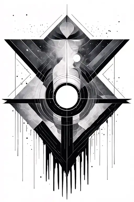 Void Nihilism Aesthetic Geometric Black