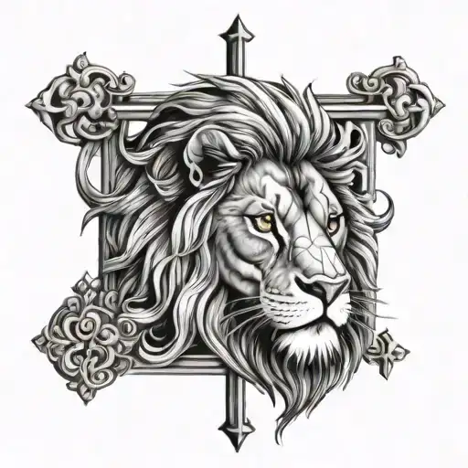 Lion And Cross