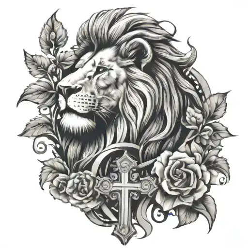 Lion And Cross