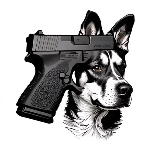 Dog Whit A Glock 21 Gen 3