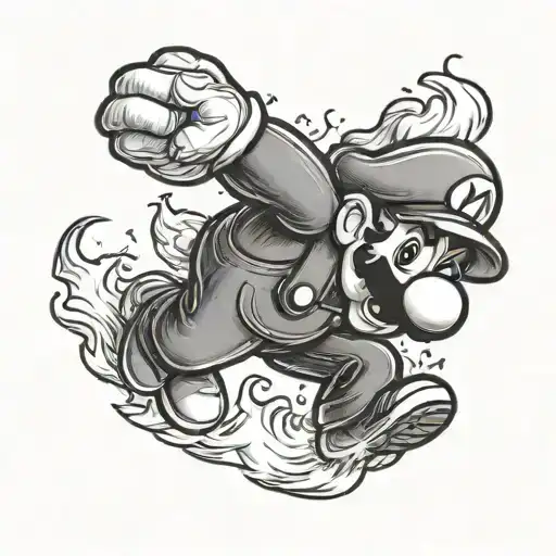Mario Throwing Fire