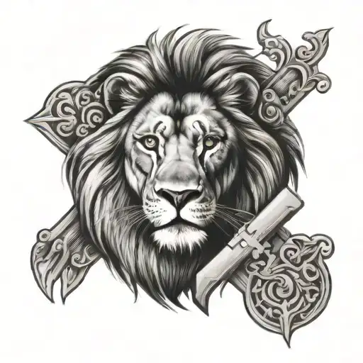 Lion And Cross