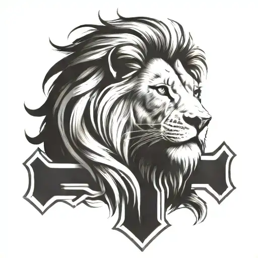 Lion And Cross