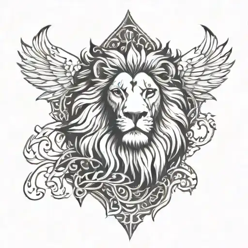 Lion And Cross