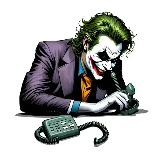 The Joker Talking On A Landline