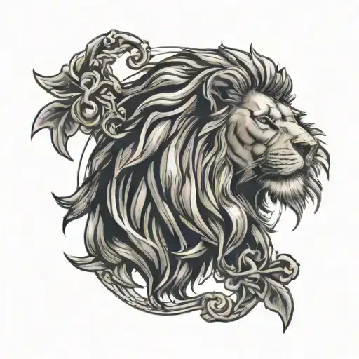 Lion And Cross
