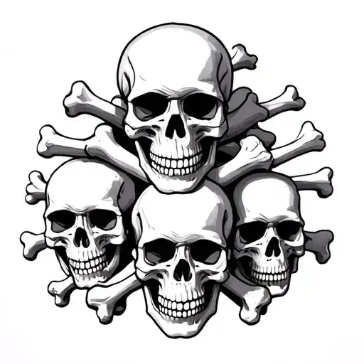 Pile Of Skulls And Bones
