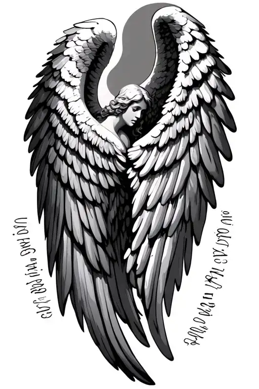 Angel Wings With Grandparents Birth And Death Dates