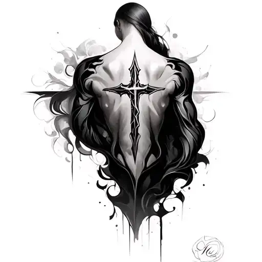 Black Cross Back Piece Morphing