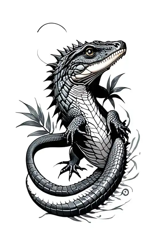 Tegu Monitor Lizard Upper Arm Sleeve