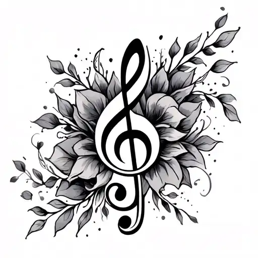 Inscription Muse And Treble Clef