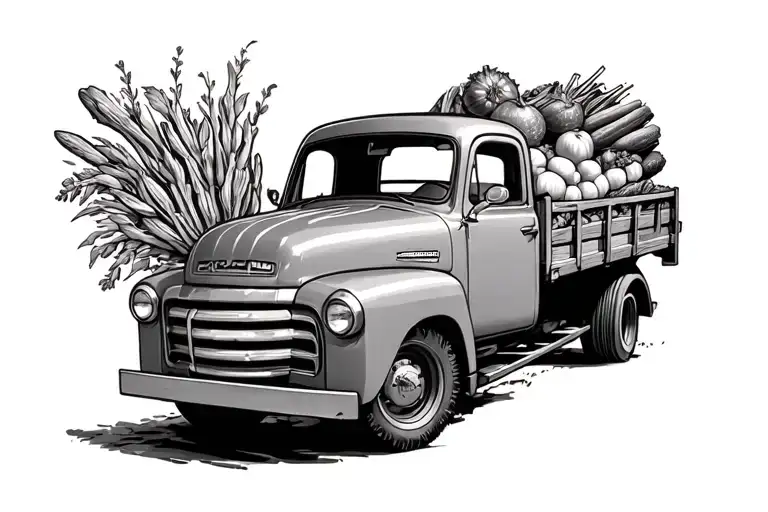 Farm Truck With Veggies