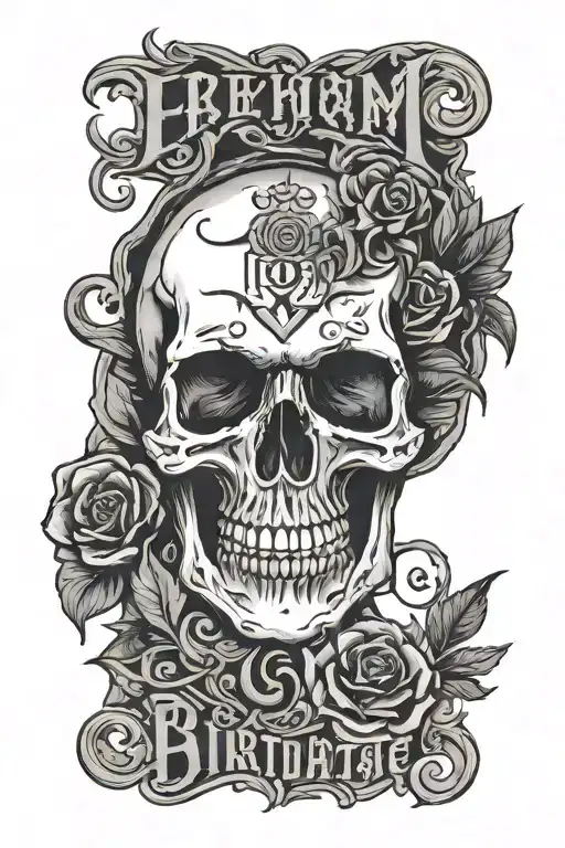 Skull With Birthdate Incorporated 1991