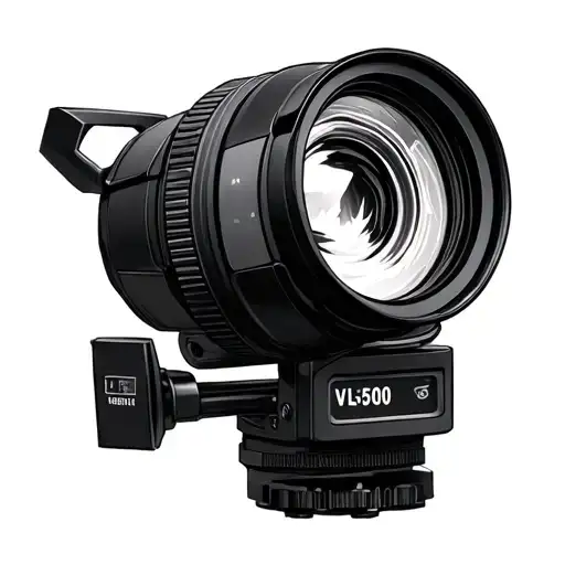 A Black And Grey Tattoo Of A Vari-lite Vl500 Wash Lens From The Front