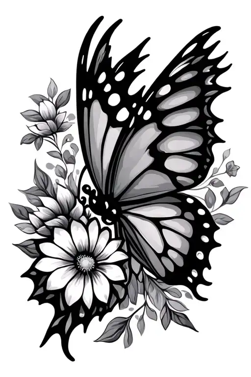 Phoenix Floral Patterns Butterfly Made
