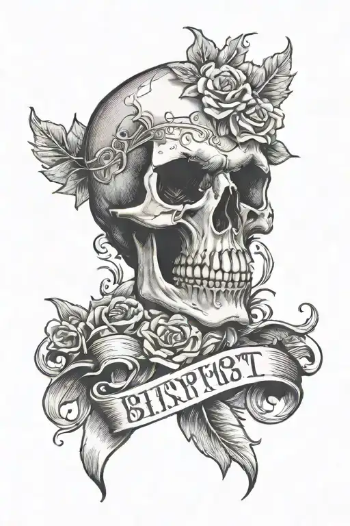 Skull With Birthdate Incorporated 1991