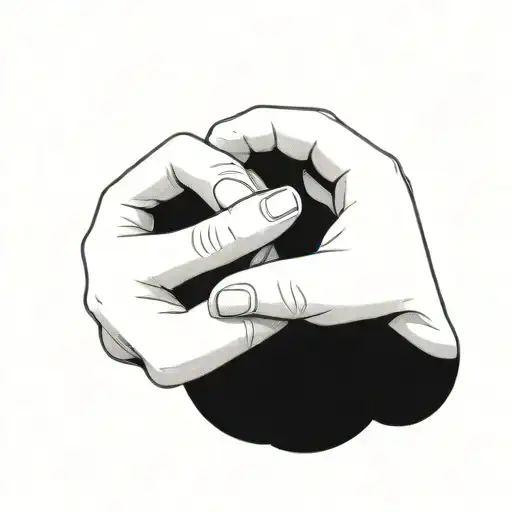 Hands Hugging In Shape Of A Ring