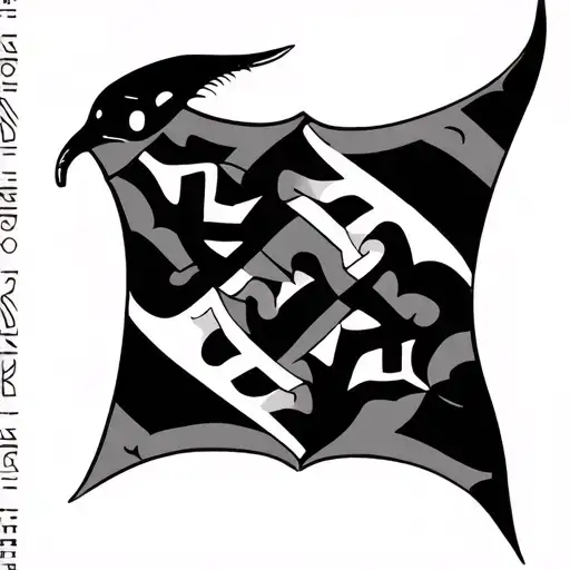 Stingray Tribal Kapingamarangi Flag Intertwined