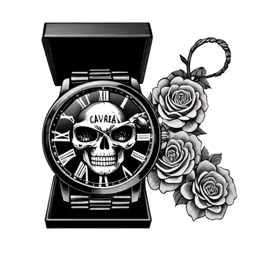 Calavera Watch With Rosas Box