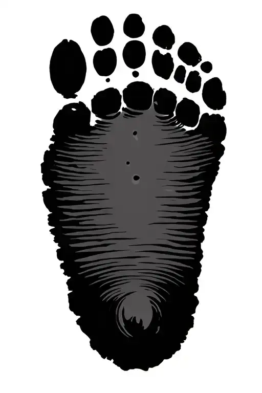 Foot Print With Name