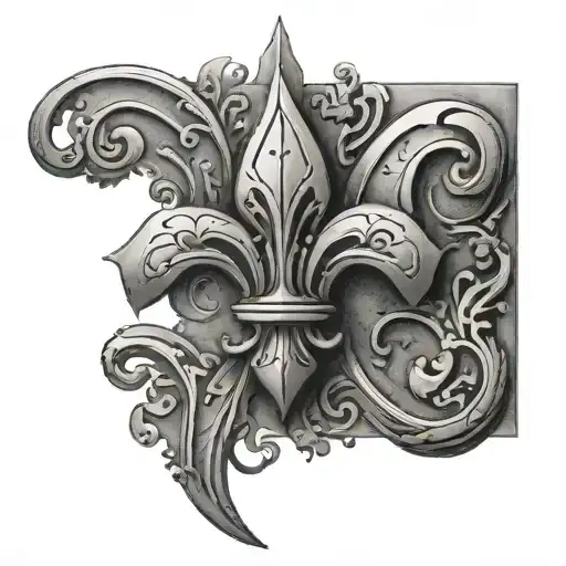 Stone Flur De Lis