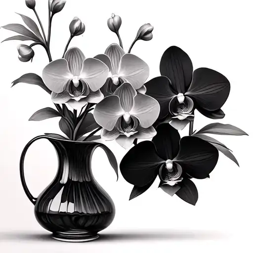 Vase With Orchideas