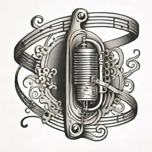 Fineline Wrist Tattoo That Looks Like A Bracelet But Is A Half Swirl Of Music Bar