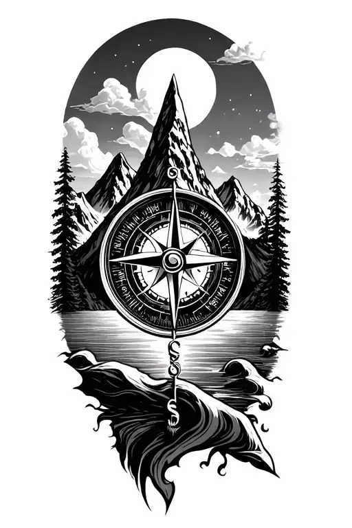 Compass Mountains Behind It