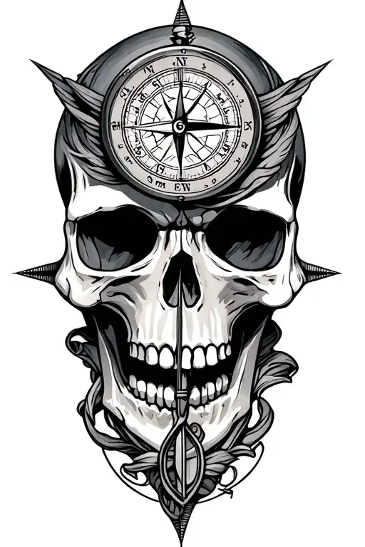 Compass And Skull Wearing