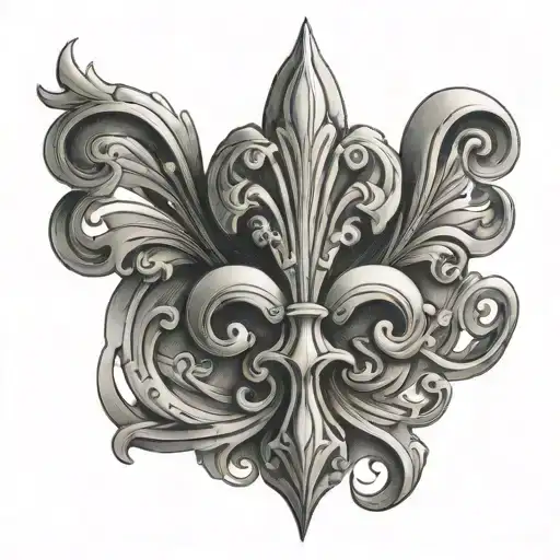 Stone Flur De Lis