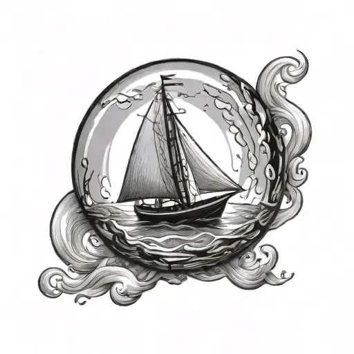 Sailboat In Crystal Ball