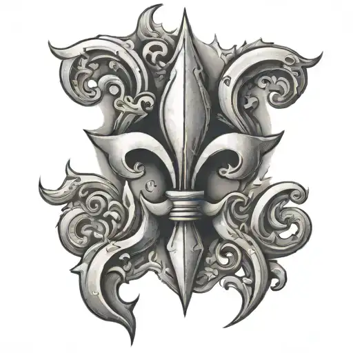 Stone Flur De Lis