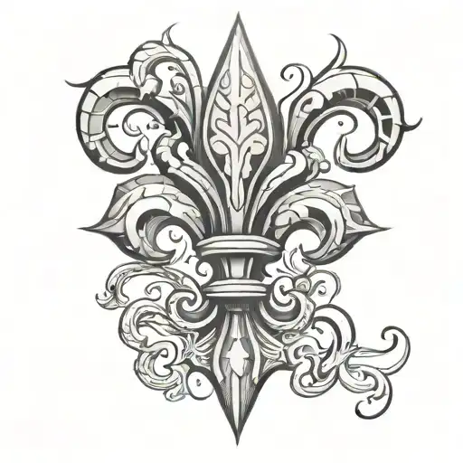 Stone Flur De Lis