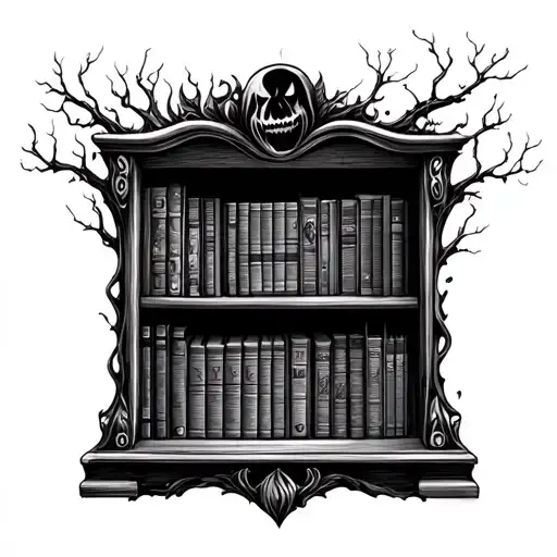 Spooky Bookshelf Forest